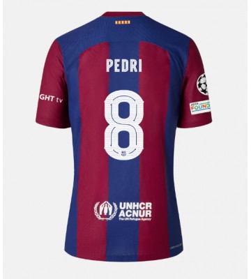 Barcelona Pedri Gonzalez #8 Primera Equipación 2023-24 Manga Corta